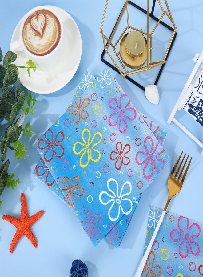 JarThenaAMCS 50Pcs Cartoon Sponge Paper Napkins Colorful Bikini Flower Disposable Napkins Under the Sea Luncheon Dinner Napkin for Cartoon Themed Birthday Party Tableware - Image 4